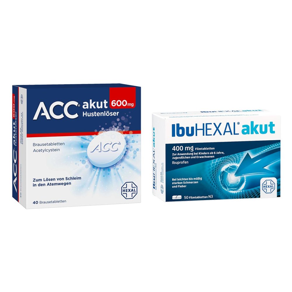 Acc akut 600mg HustenlÃ¶ser 40 stk+ Ibuhexal akut 400mg 50 stk