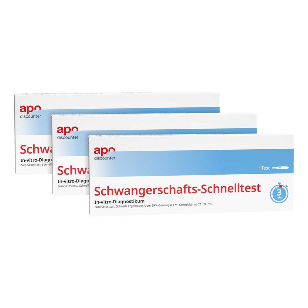 Schwangerschaftstest 3er-Pack von apodiscounter