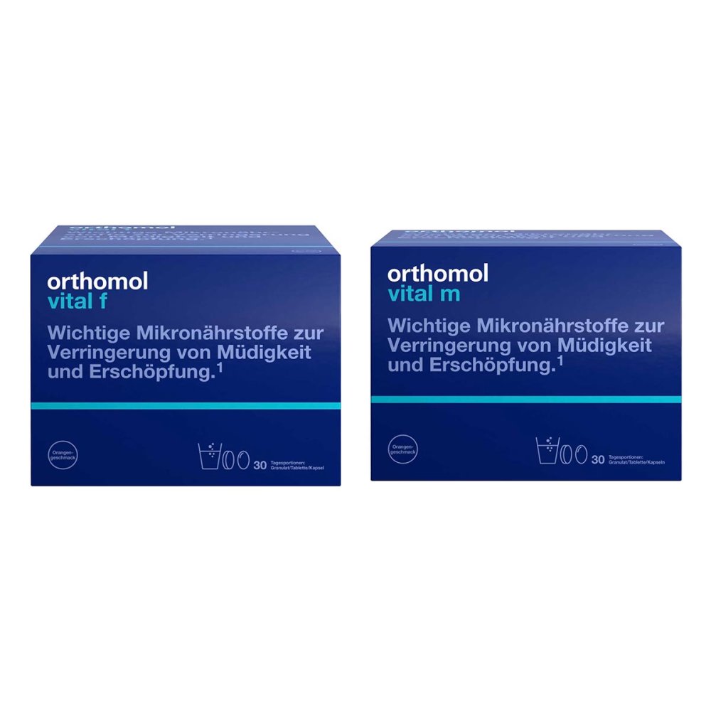 Orthomol Vital f + Orthomol Vital m Granulat/tablette/kapsel