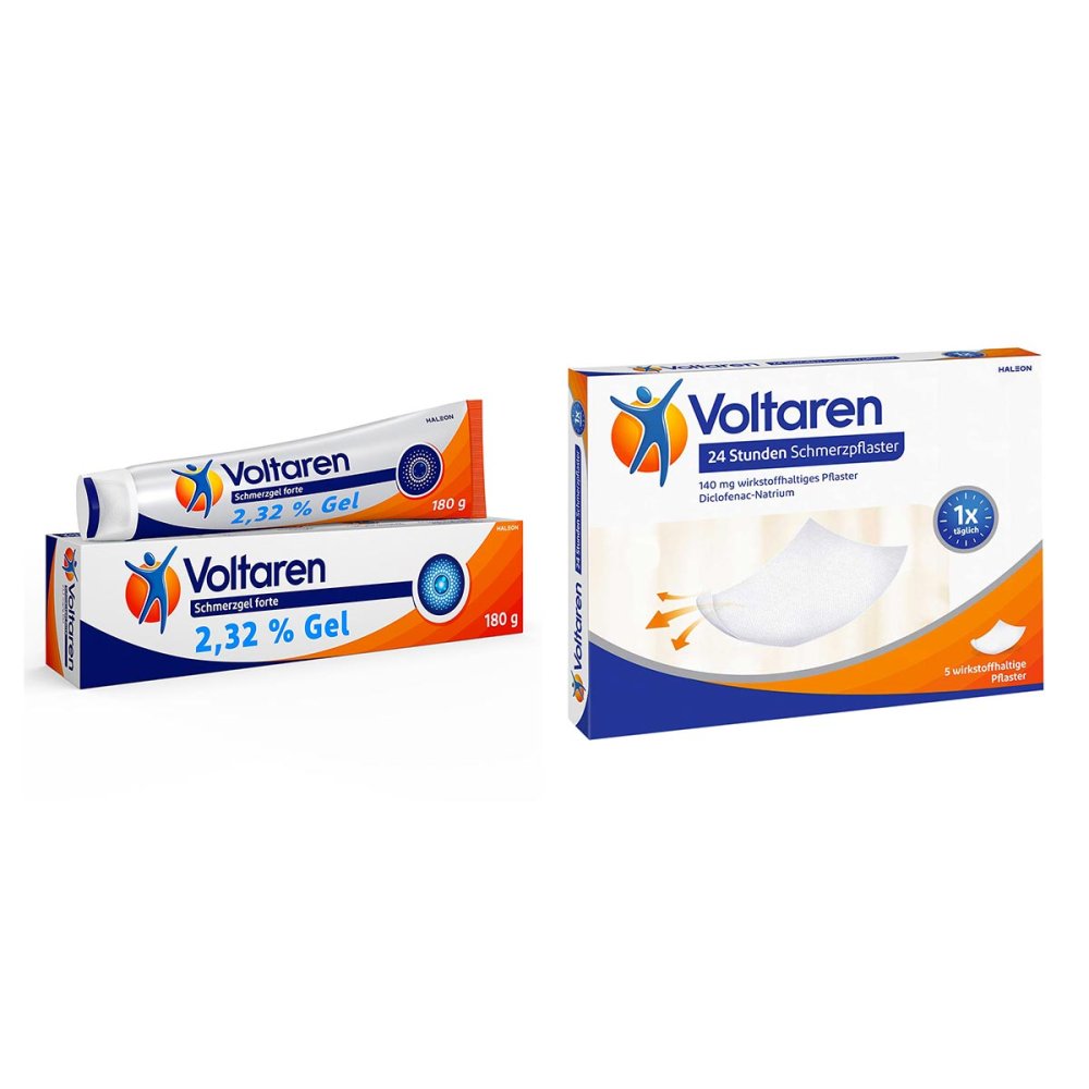 Voltaren Schmerzgel forte 180g + Voltaren Schmerzpflaster 5 Stk.