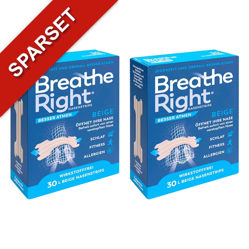 Besser Atmen Breathe Right Nasenpfl.groà Beige