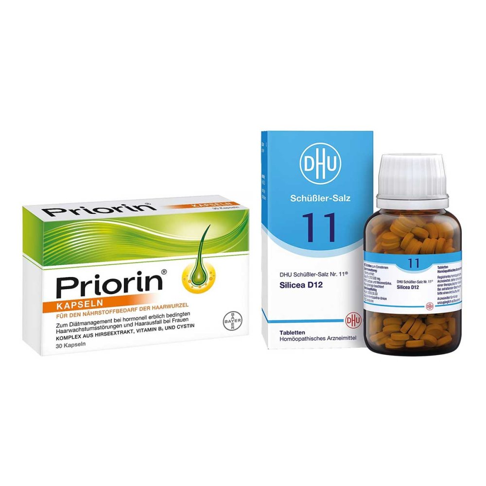 DHU SchÃ¼Ãler-Salz Nummer 11 Silicea D12 & Priorin Kapseln