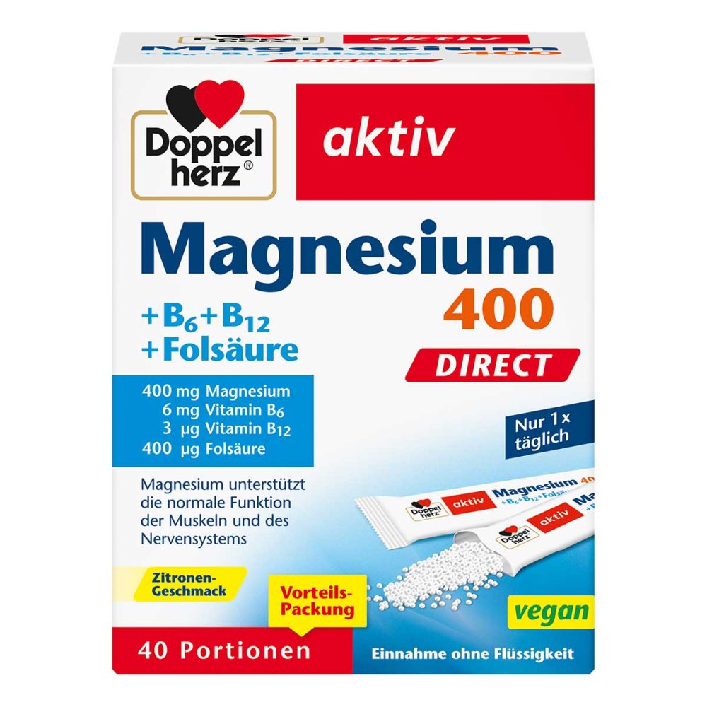 Doppelherz Magnesium + B Vitamine Direct Pellets