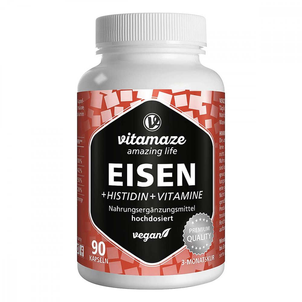 Eisen 20 mg+Histidin+Vitamine C/B9/B12 Kapseln