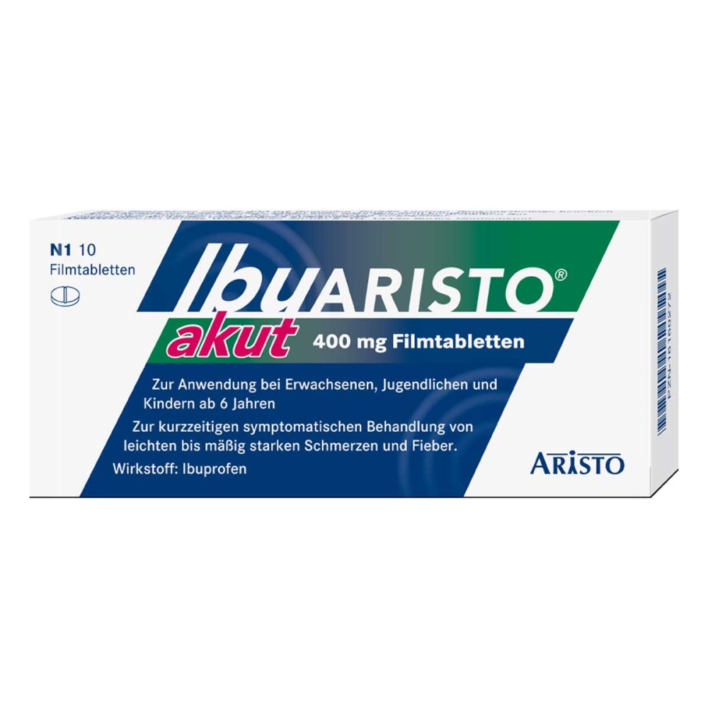Ibuprofen Ibuaristo akut 400 mg Filmtabletten gegen Schmerzen