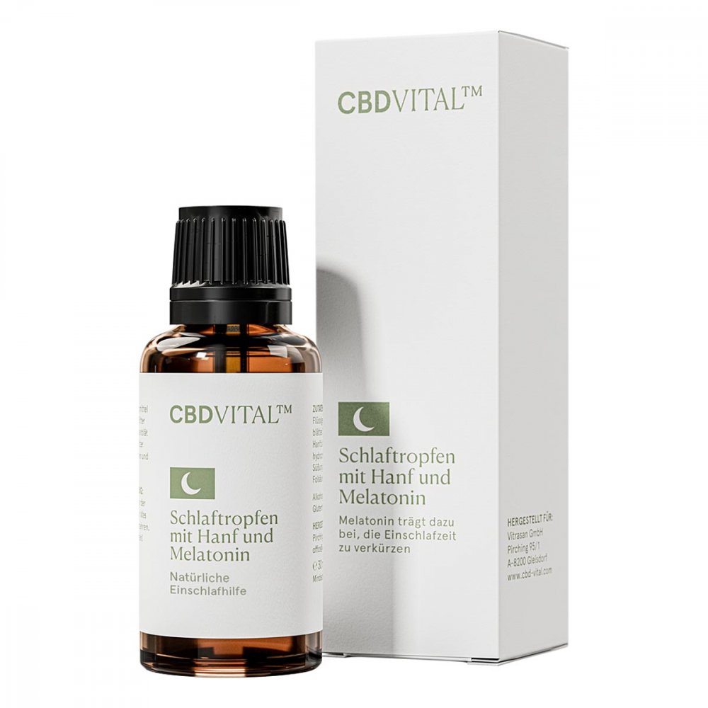 Schlaftropfen mit Hanf und Melatonin CBD VITAL