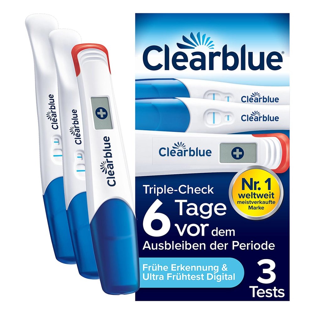 Clearblue Schwangerschaftstest Triplecheck Ultra-frÃ¼h