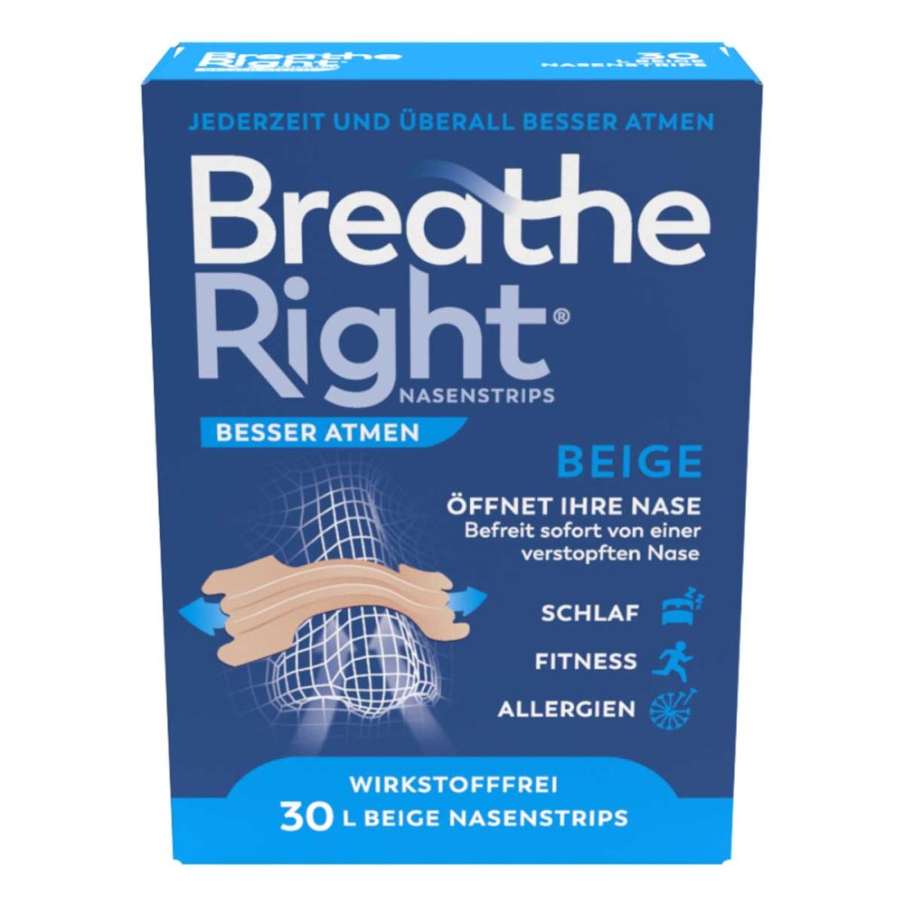 Besser Atmen Breathe Right Nasenstrips Beige GroÃ