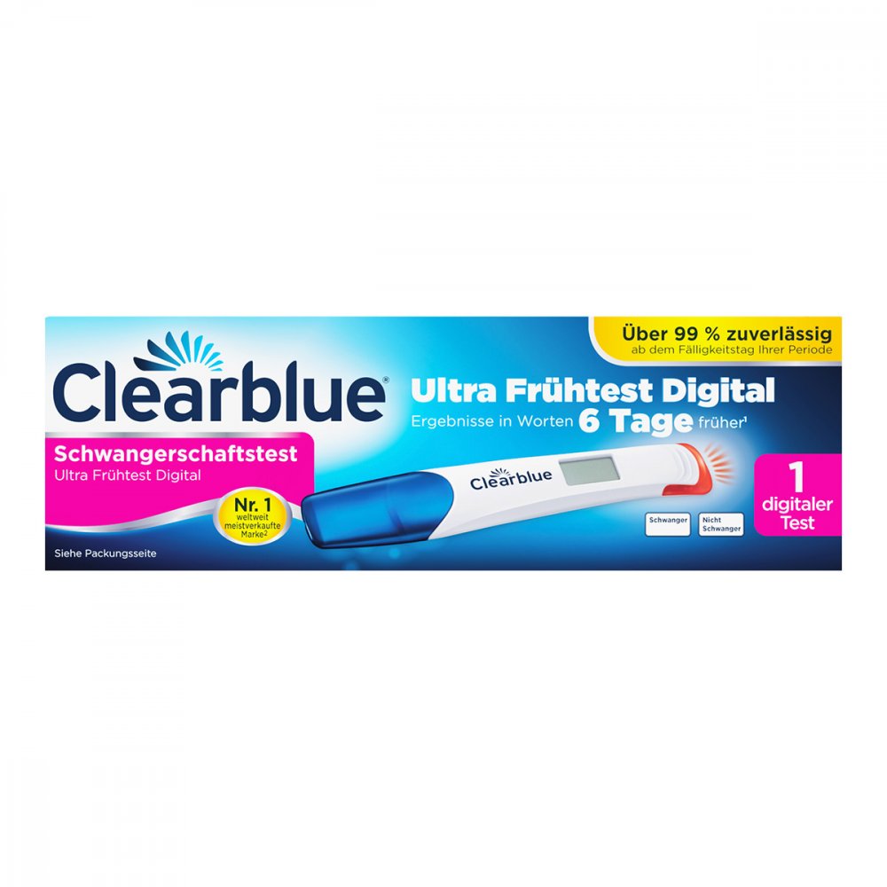 Clearblue Schwangerschaftstest Ultra FrÃ¼htest Digital