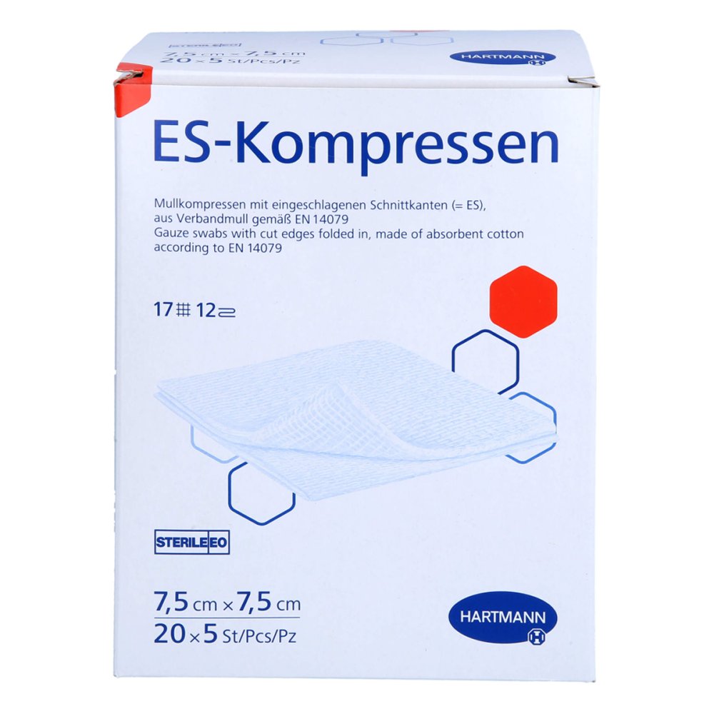 Es-kompressen Steril 7,5x7,5 Cm GroÃpackung