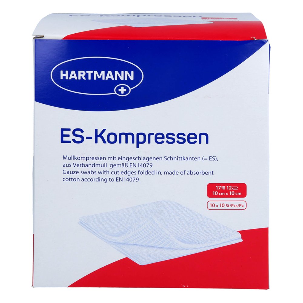 Es-kompressen Steril 10x10 Cm 12fach GroÃpackung