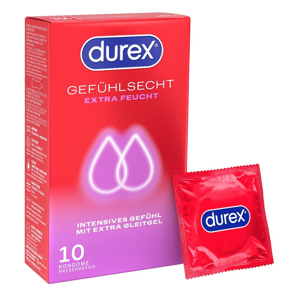 Durex GefÃ¼hlsecht Extra Feucht Kondome