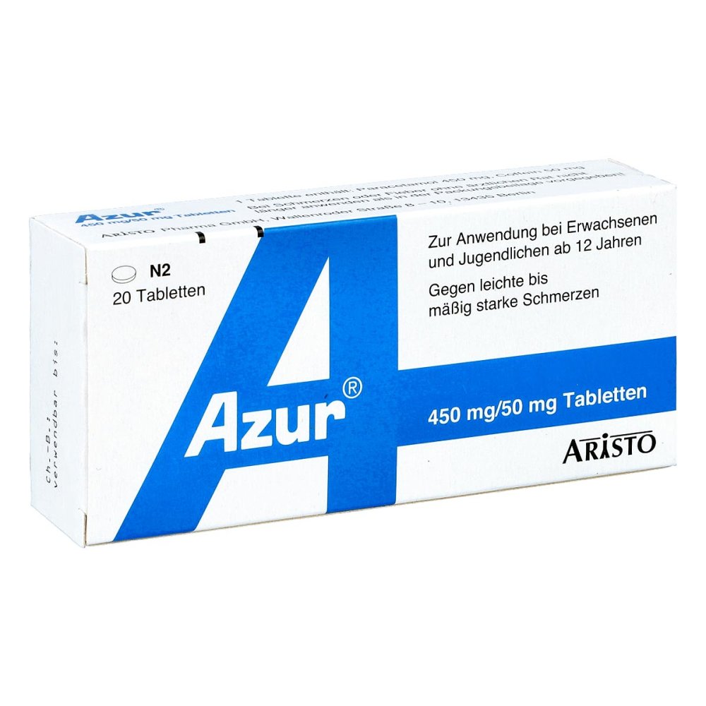 Azur 450mg Paracetamol/50mg Coffein