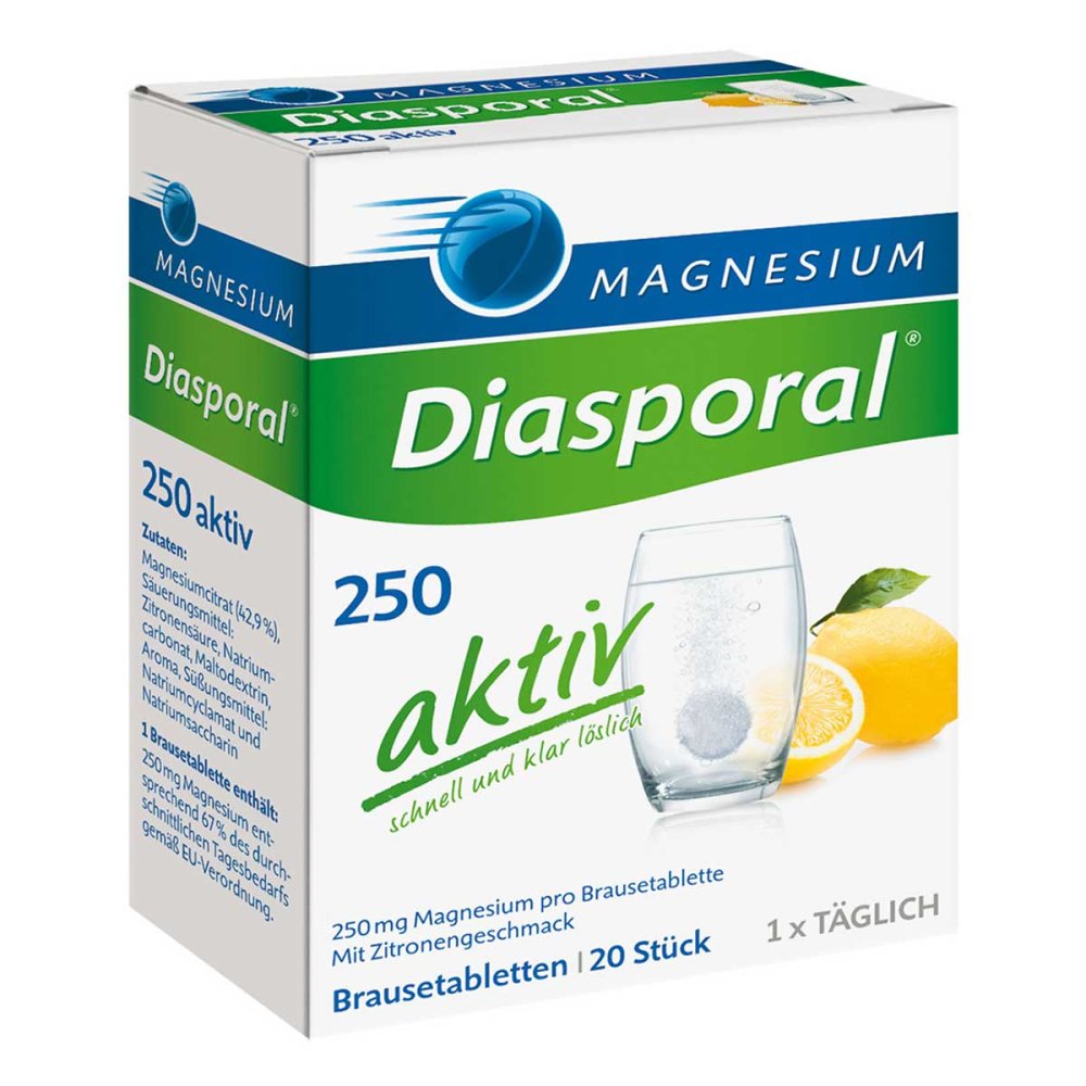 Magnesium Diasporal 250 Aktiv Brausetabletten