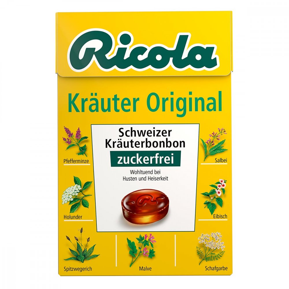 Ricola ohne Zucker Box Kräuter Bonbons