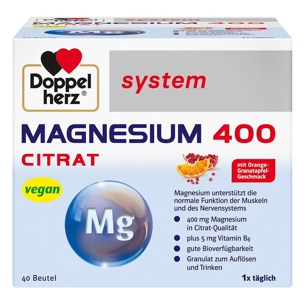 Doppelherz Magnesium 400 Citrat System Granulat