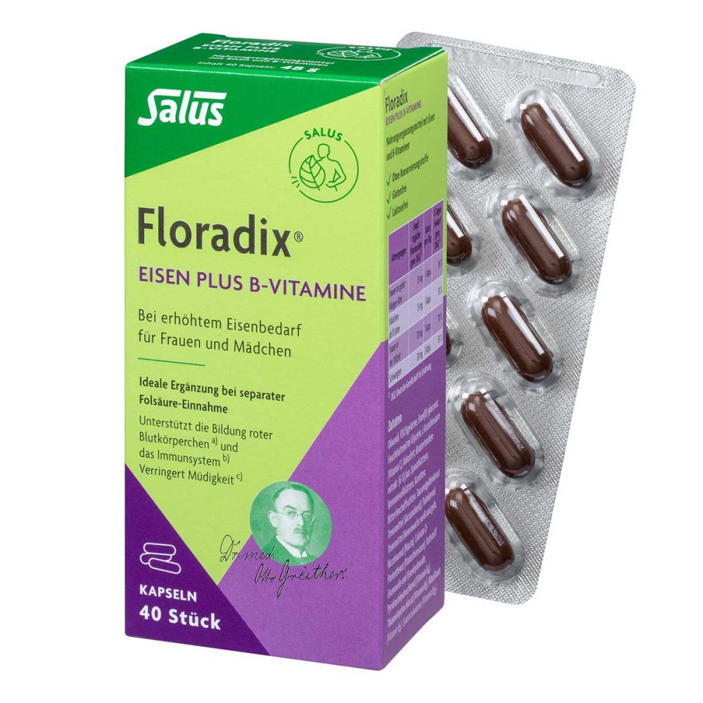 Floradix Eisen plus B Vitamine Kapseln