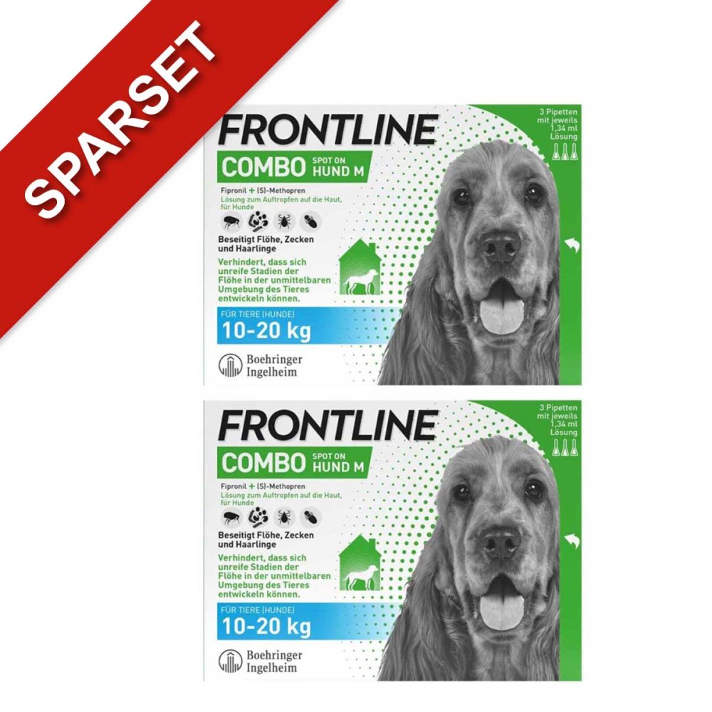 FRONTLINE COMBO Hund & Heim gegen Zecken Flöhe Larven 10-20 kg