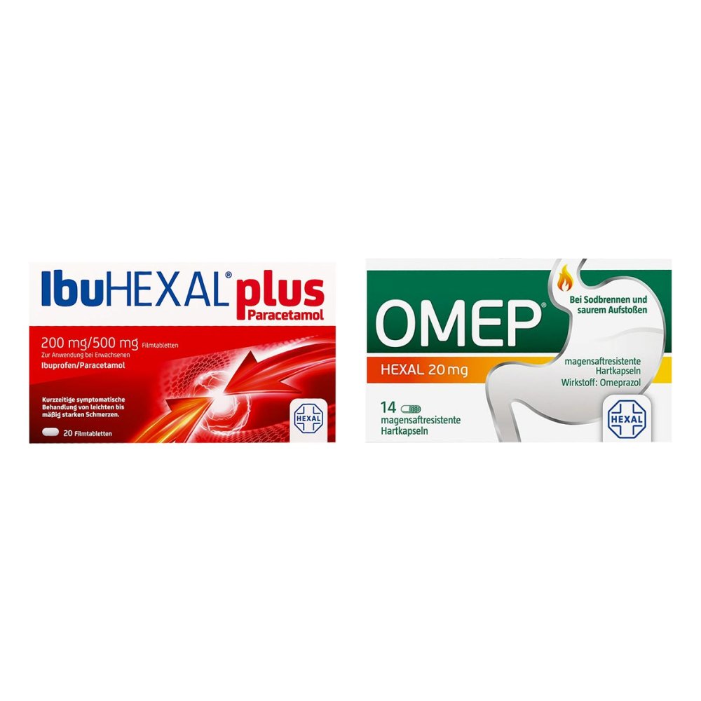 IbuHEXAL Plus Paracetamol Fta 20 stk+ Omep HEXAL 20mg 14 stk