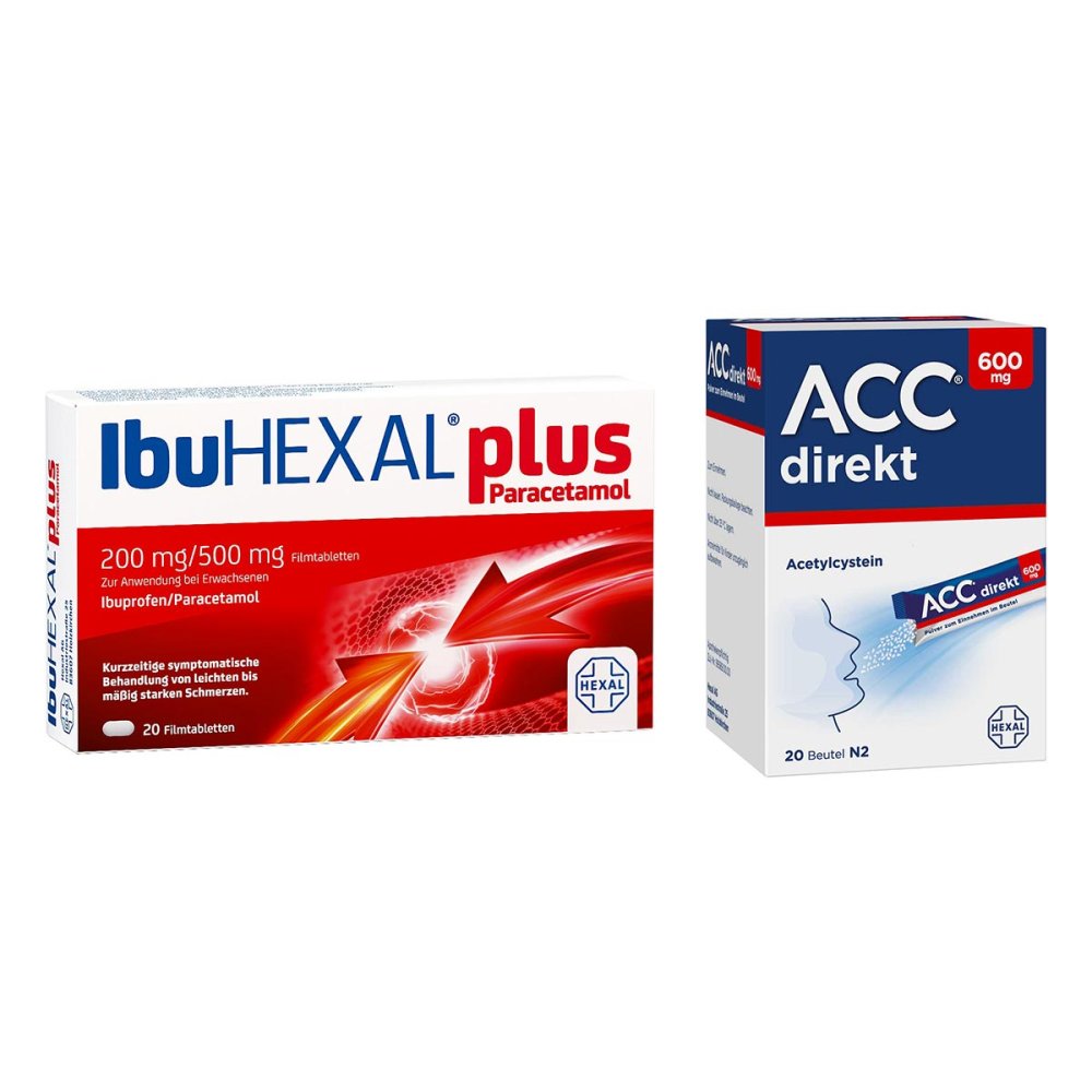 Ibuhexal Plus Paracetamol FTA + ACC direkt 600 mg Pulver