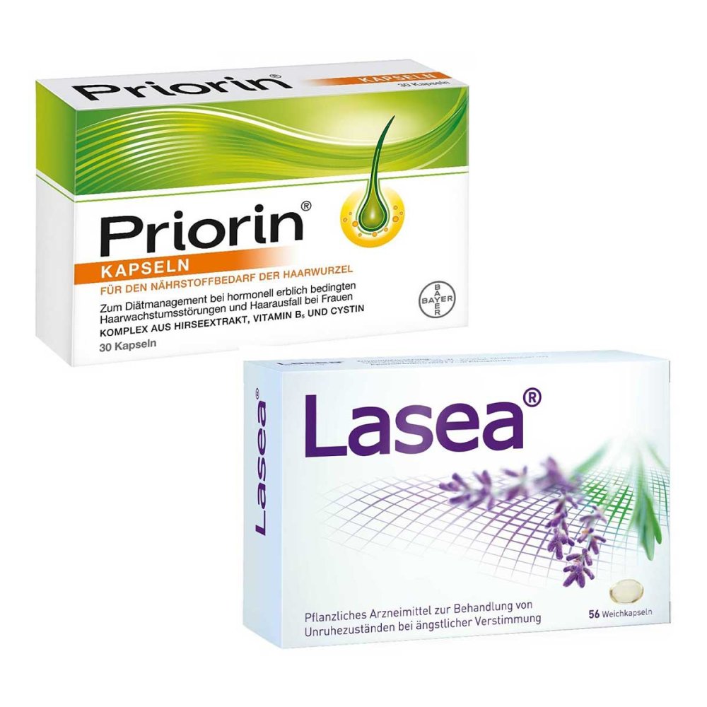 Lasea Weichkapseln und Priorin Kapseln