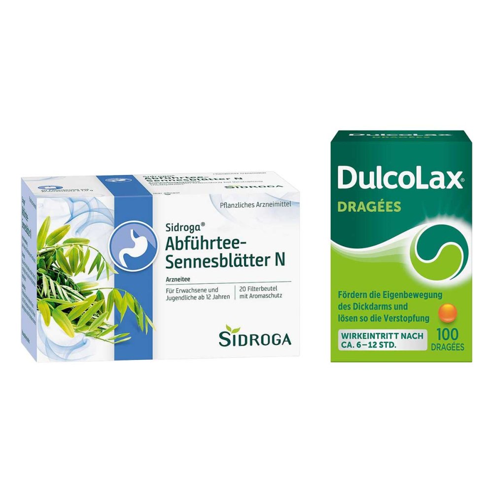 Sidroga Abführtee-Sennesblätter N + Dulcolax Dragees