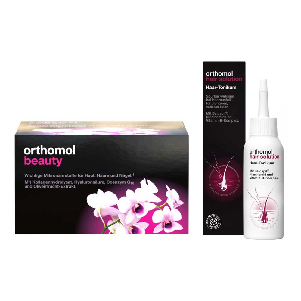 Orthomol Beauty Trinkfläschchen+Orthomol Hair Solution Tonikum