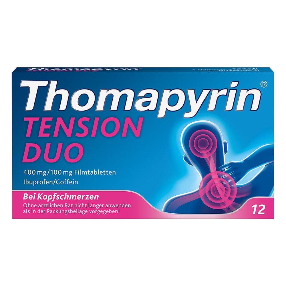 Thomapyrin TENSION DUO bei Kopfschmerzen: Ibuprofen/Coffein