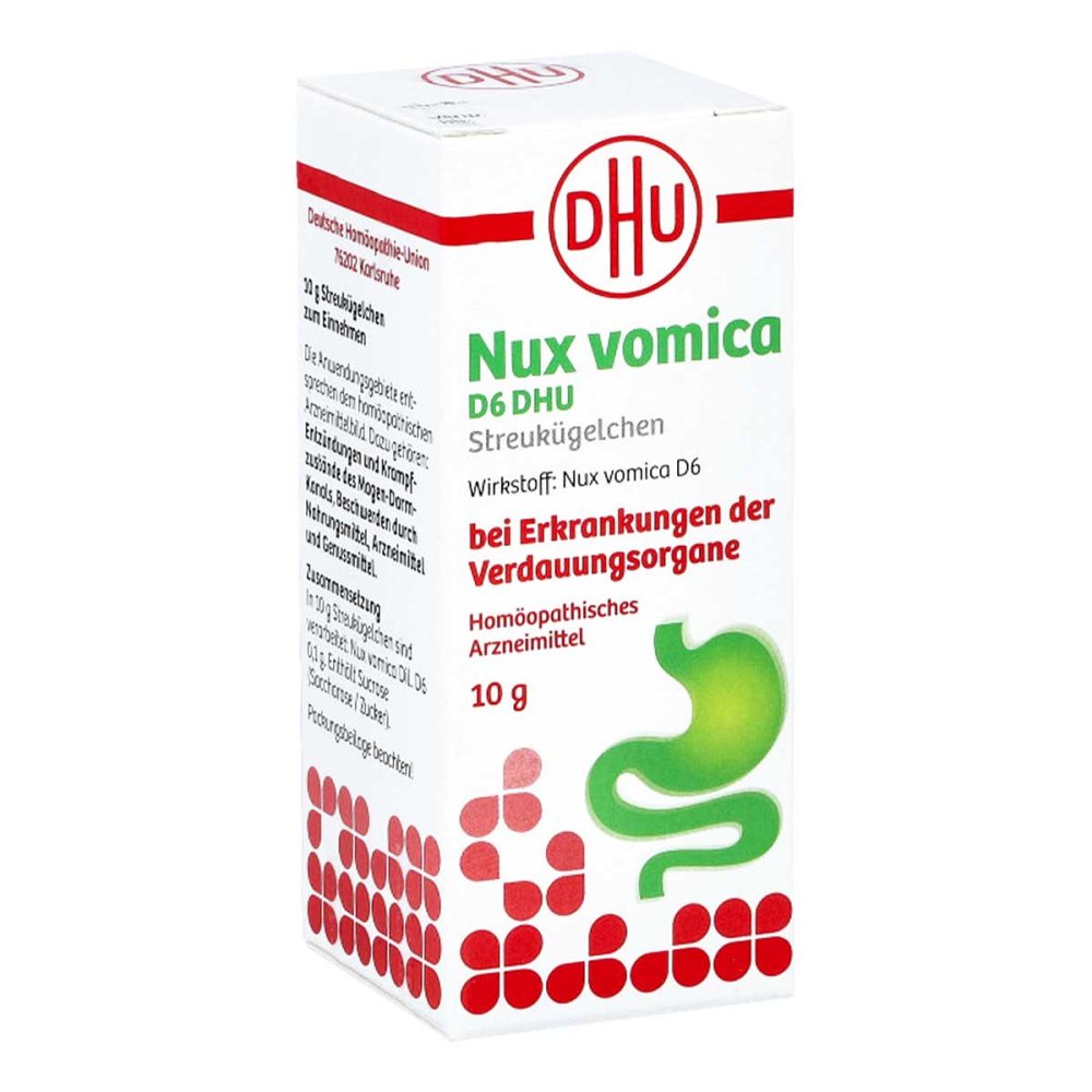 Nux Vomica D6 Dhu Globuli bei Erkr.d.verdauungsorg.