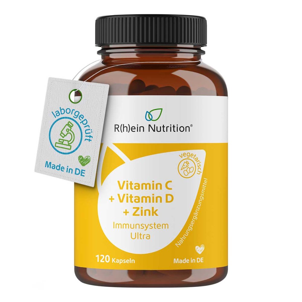 Vitamin C+Vitamin D+Zink Immunsystem Ultra Kapseln