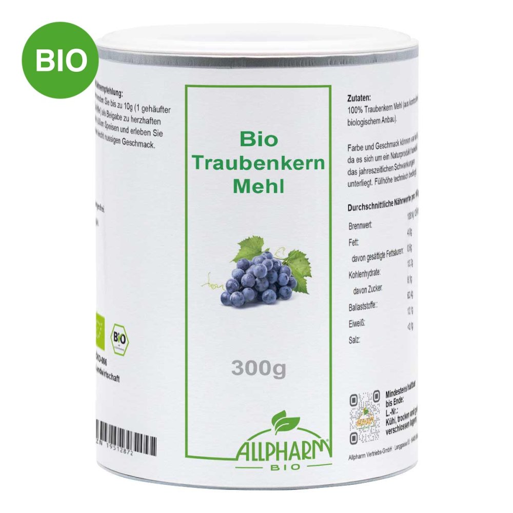 Bio Traubenkern Mehl Allpharm Premium