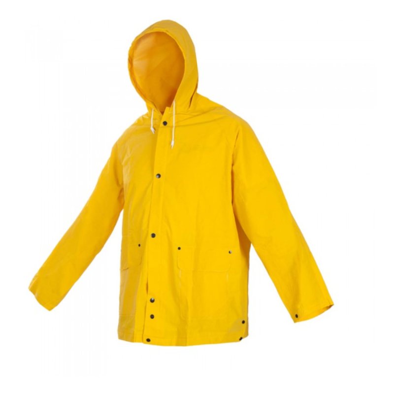 Regenjacke aus PVC mit Taschen Gelb 3XL