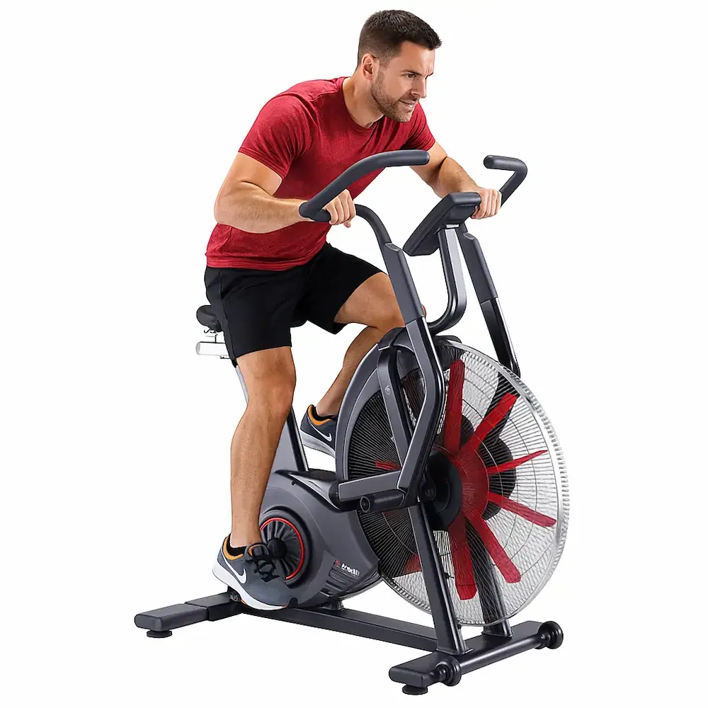 Air Bike Semi-Profi Heimtrainer F1 – Schwarz / Rot
