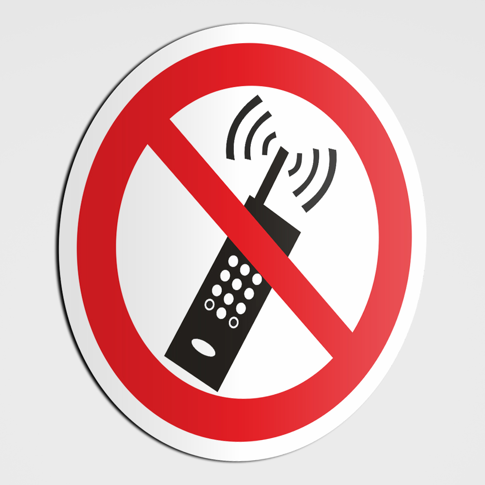 Verboten! Handyverbot Schild, Mobiltelefon bitte ausschalten!