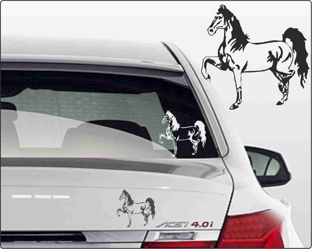 Aufkleber Pferdeanhänger Dressur