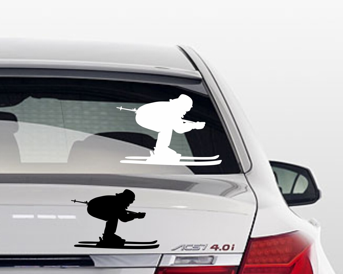 Ski Autoaufkleber Skifahr-Aufkleber