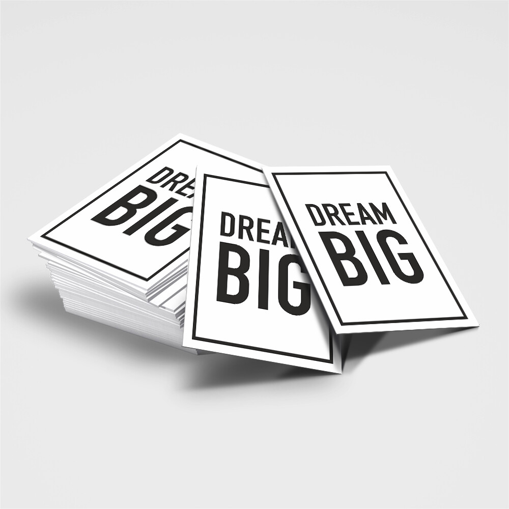 Aufkleber 'dream big' weiß