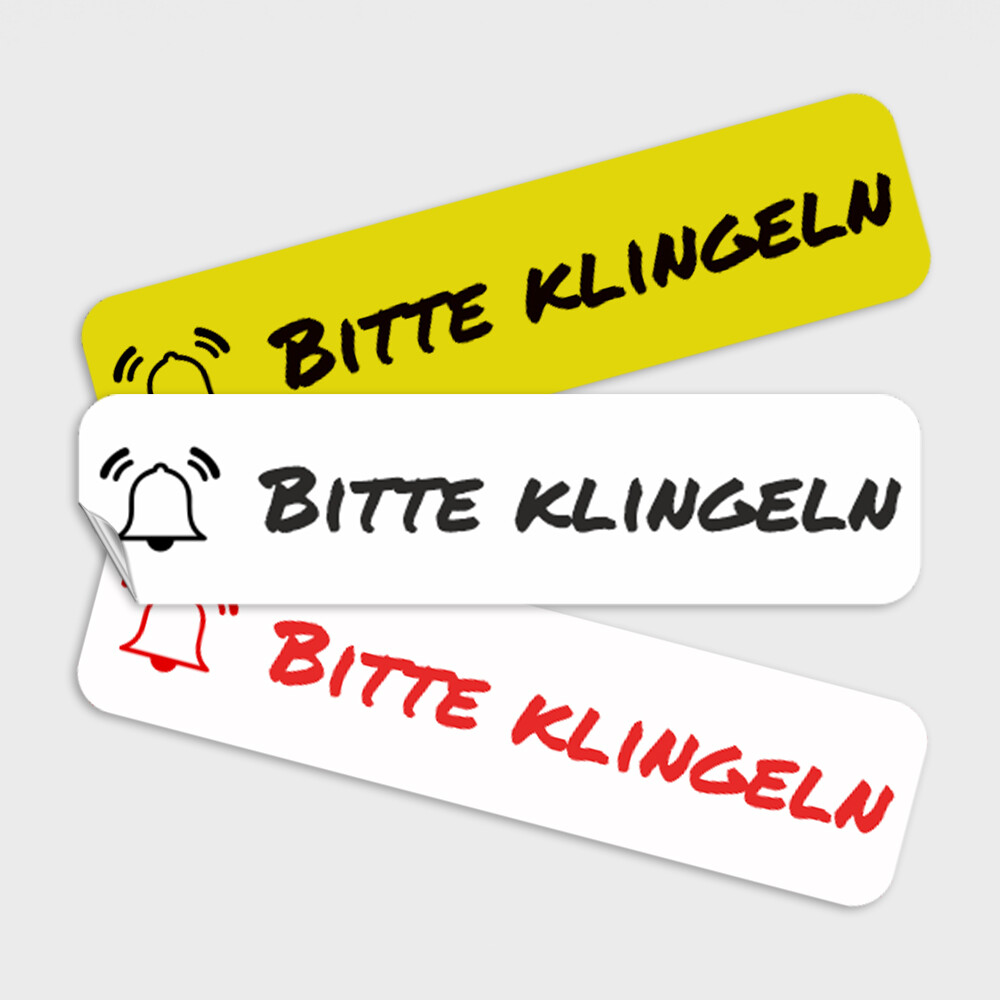 Aufkleber 'Bitte klingeln' zum selbst gestalten