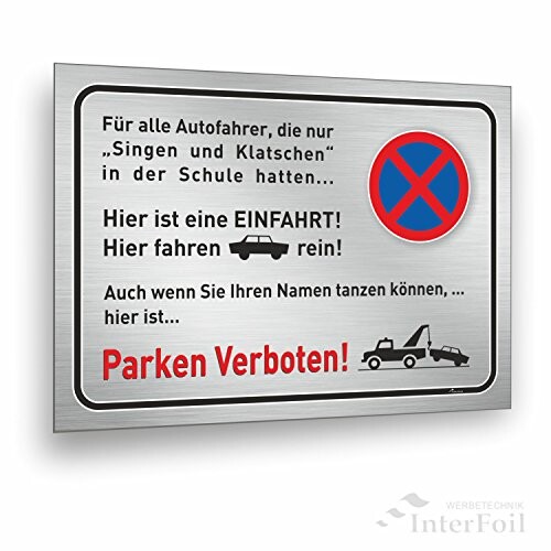 Einfahrt freihalten Schild Singen und Klatschen Schild DIN A4, stabiles 3 mm Hart PVC Schild UV beständig …