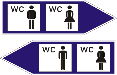 WC Aufkleber Rechts-Links Set !!!