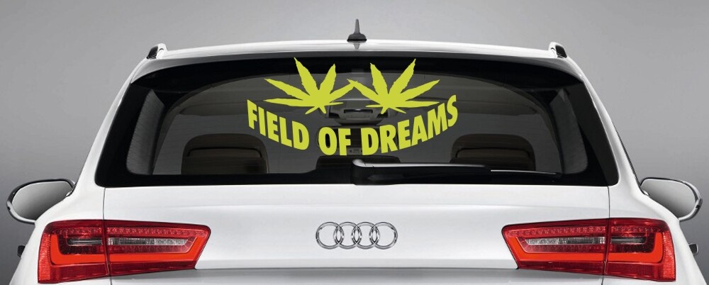 witzige und lustige Autoaufkleber 'Hanfblatt'