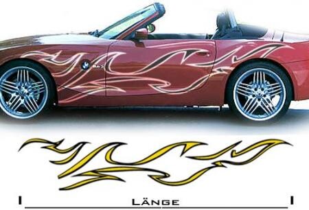 Autodekor Flammen zweifarbig 'Stream' (als Paar geliefert)