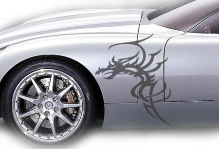 Sticker Drachen Dragon Tribal (als Paar geliefert)