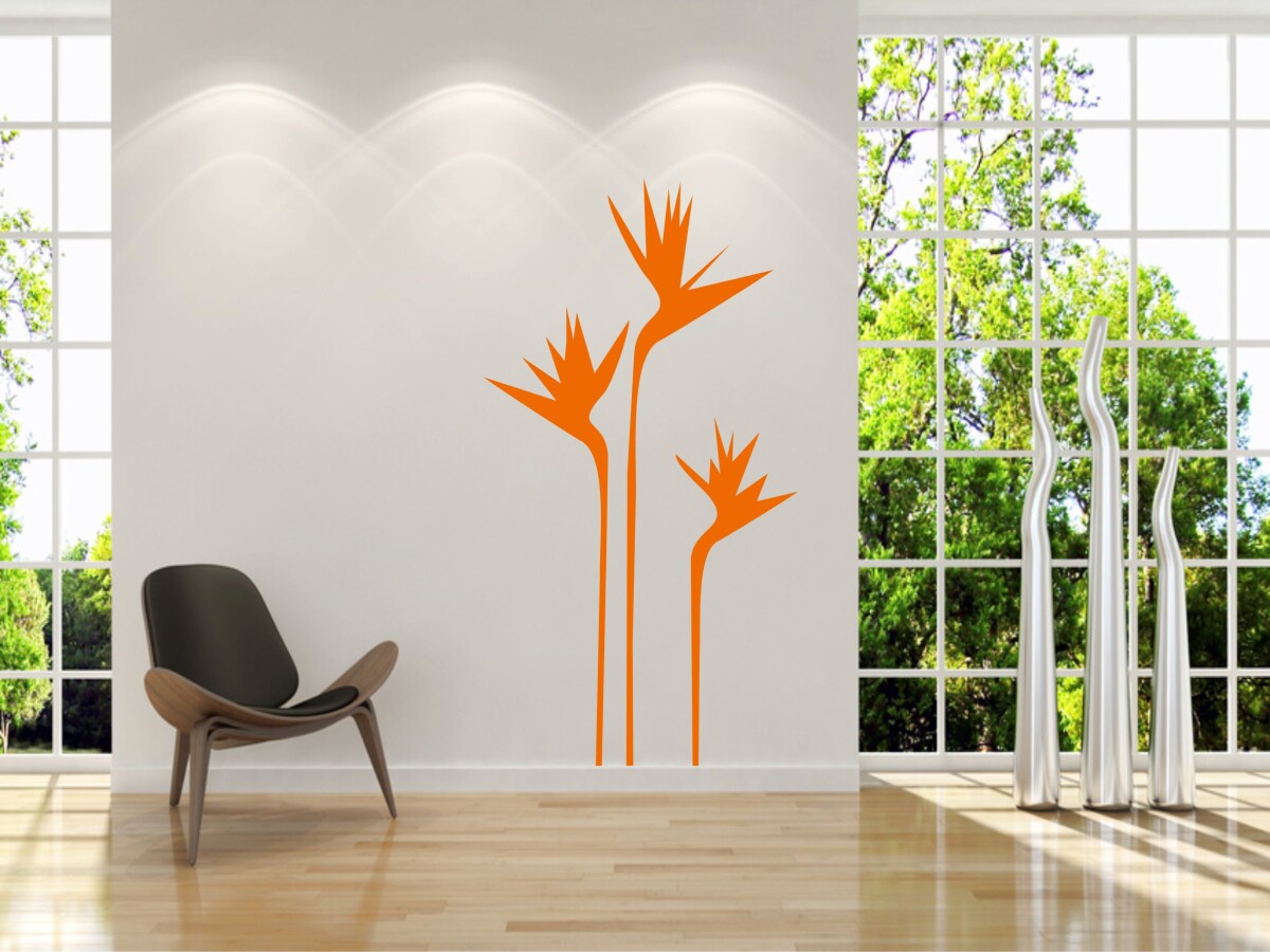 Strelitzie Wandaufkleber Wandtattoo