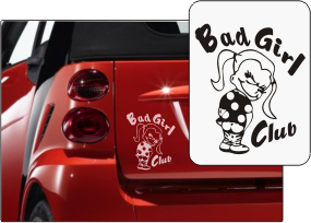 Aufkleber 'Lady Bad Girl Club'