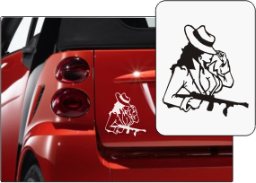 Aufkleber 'Lady pistol'