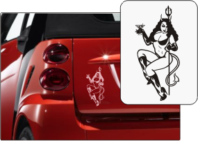 Aufkleber 'Lady devil'