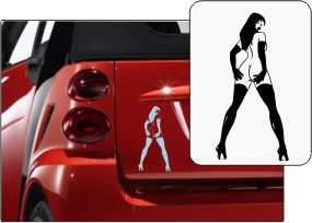 Aufkleber 'sexy girl'