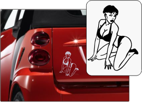 Aufkleber 'bad lady'