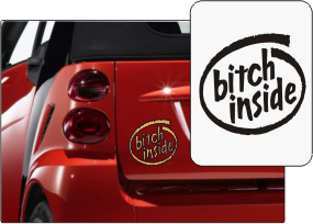 Aufkleber 'Bitch inside'